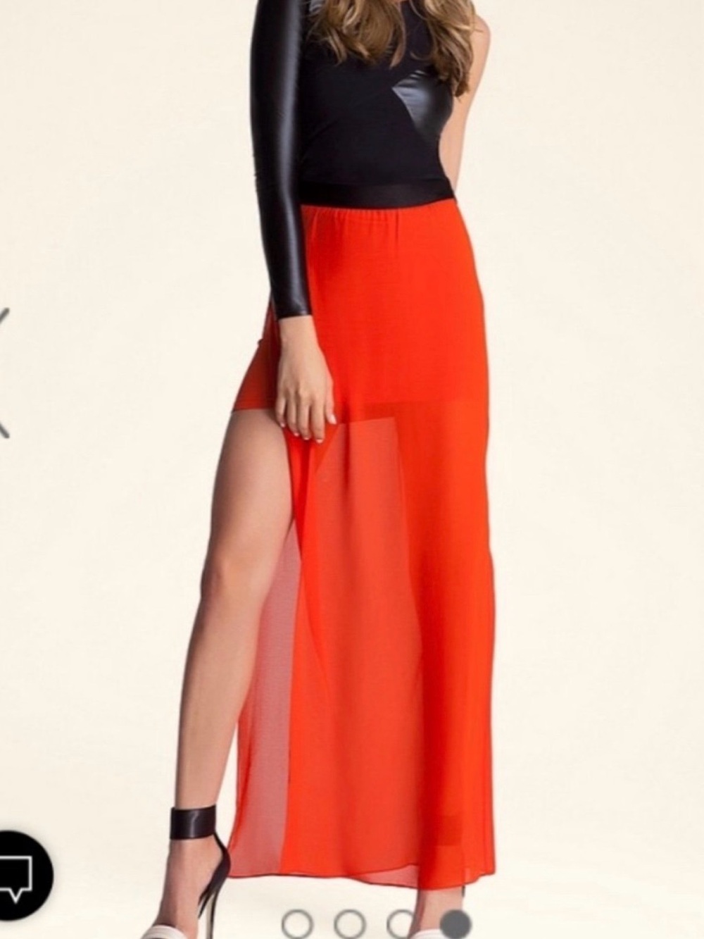 Side slit maxi skirt (defect - read description)